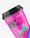 Two Matte Coffee Cups Mockup