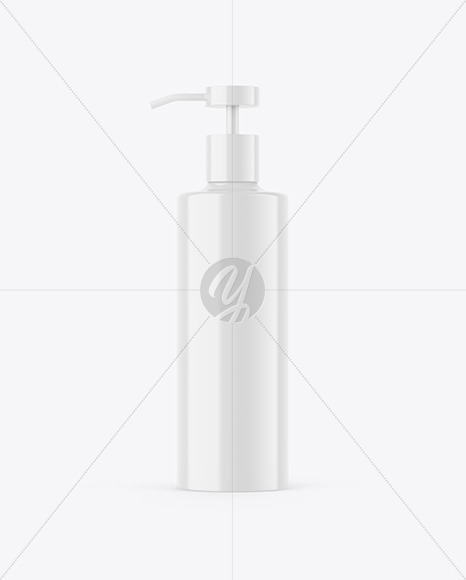 Glossy Bottle W/ Pump Mockup