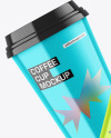 Two Metallic Coffee Cups Mockup