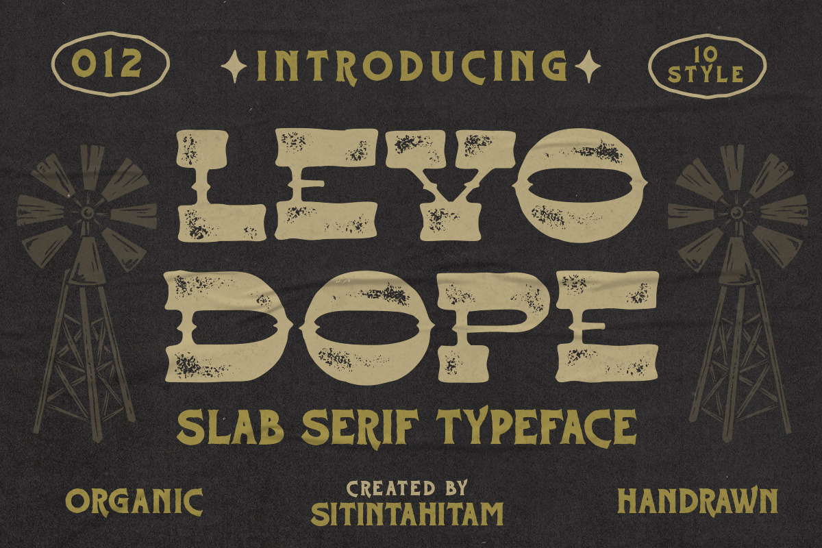 Levo Dope Slab Serif Typeface