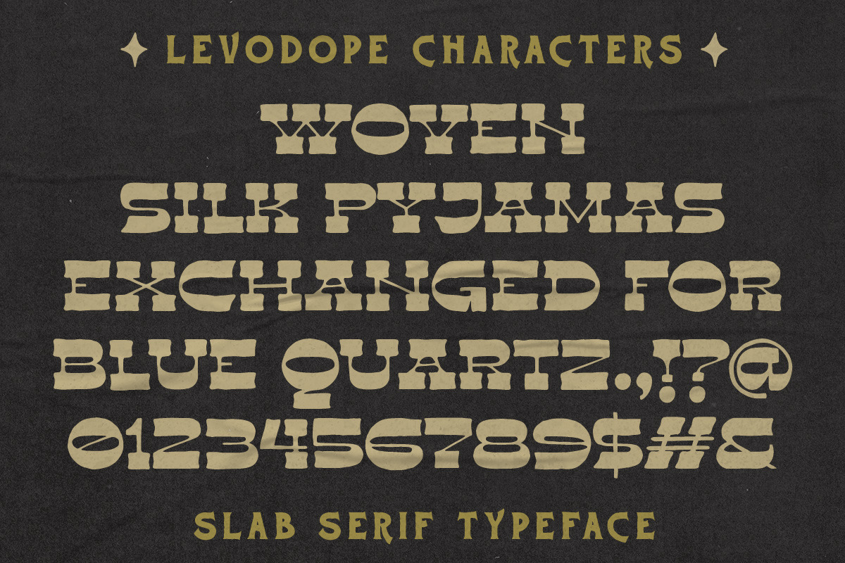 Levo Dope Slab Serif Typeface