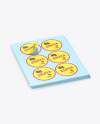 Sheets with Round Stickers Mockup