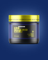 Dark Blue Frosted Glass Cosmetic Jar Mockup