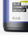 Dark Blue Frosted Glass Cosmetic Jar Mockup