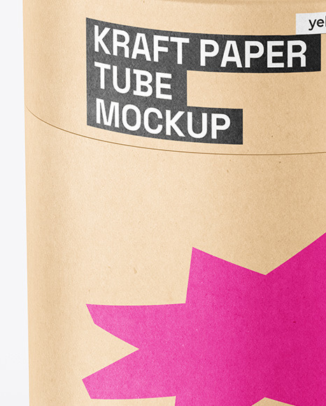 Kraft Paper Tube Mockup