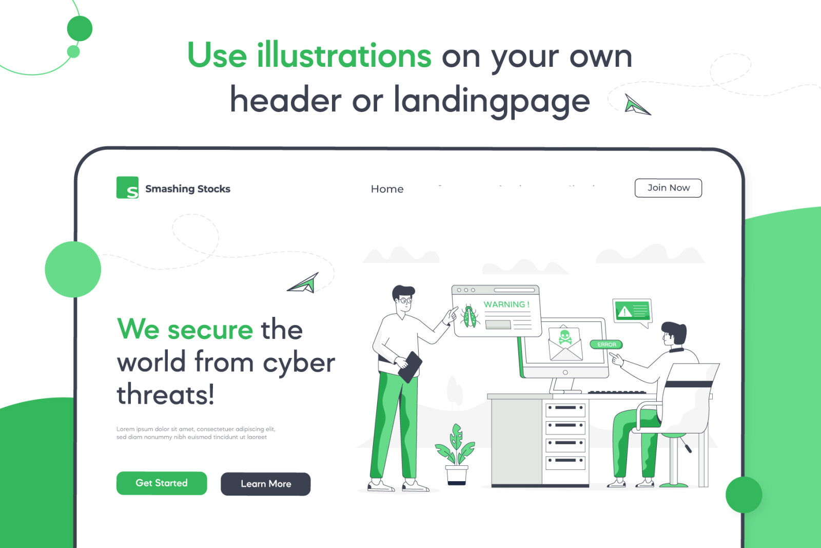 Flat Cybersecurity Illustrations Flat Cybersecurity Illustrations