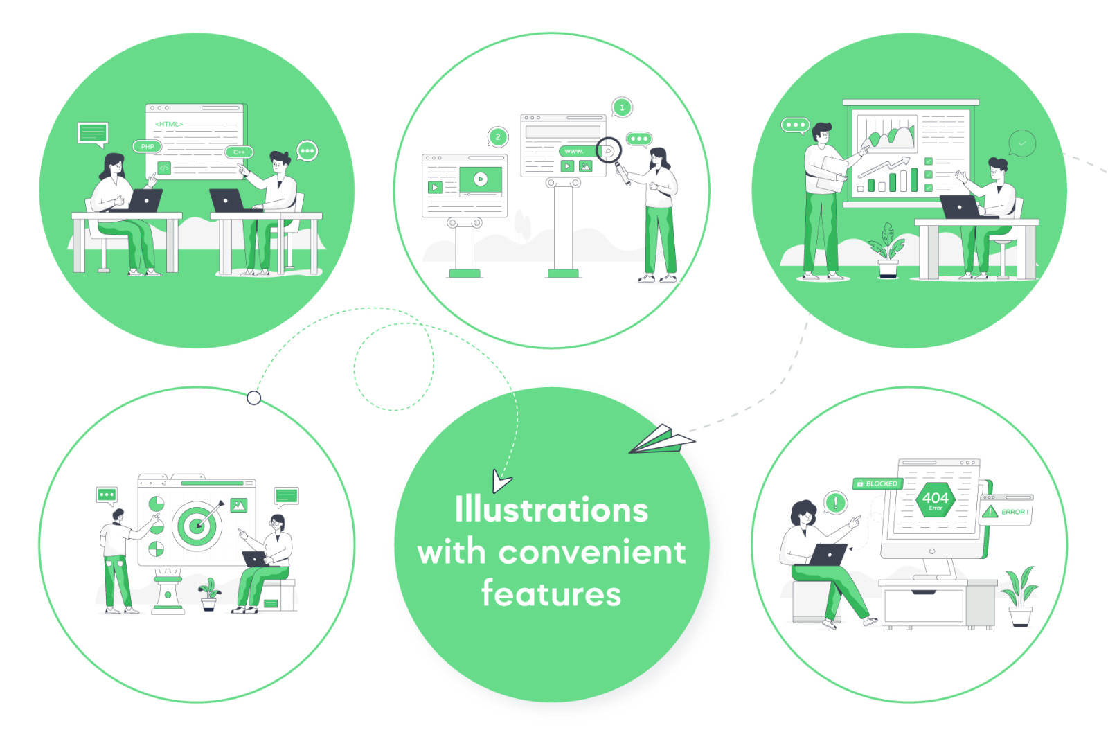 SEO Illustration Set SEO Illustration Set