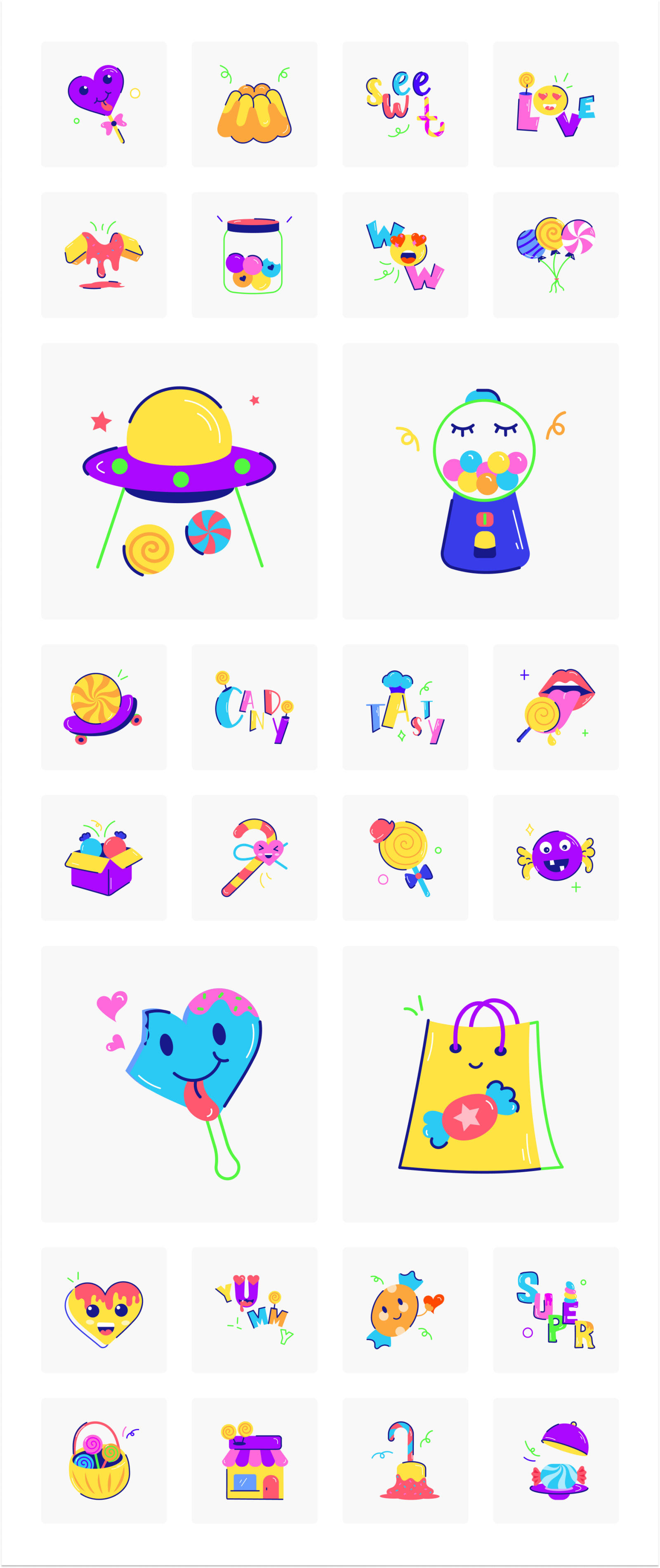 Animated Candy Stickers