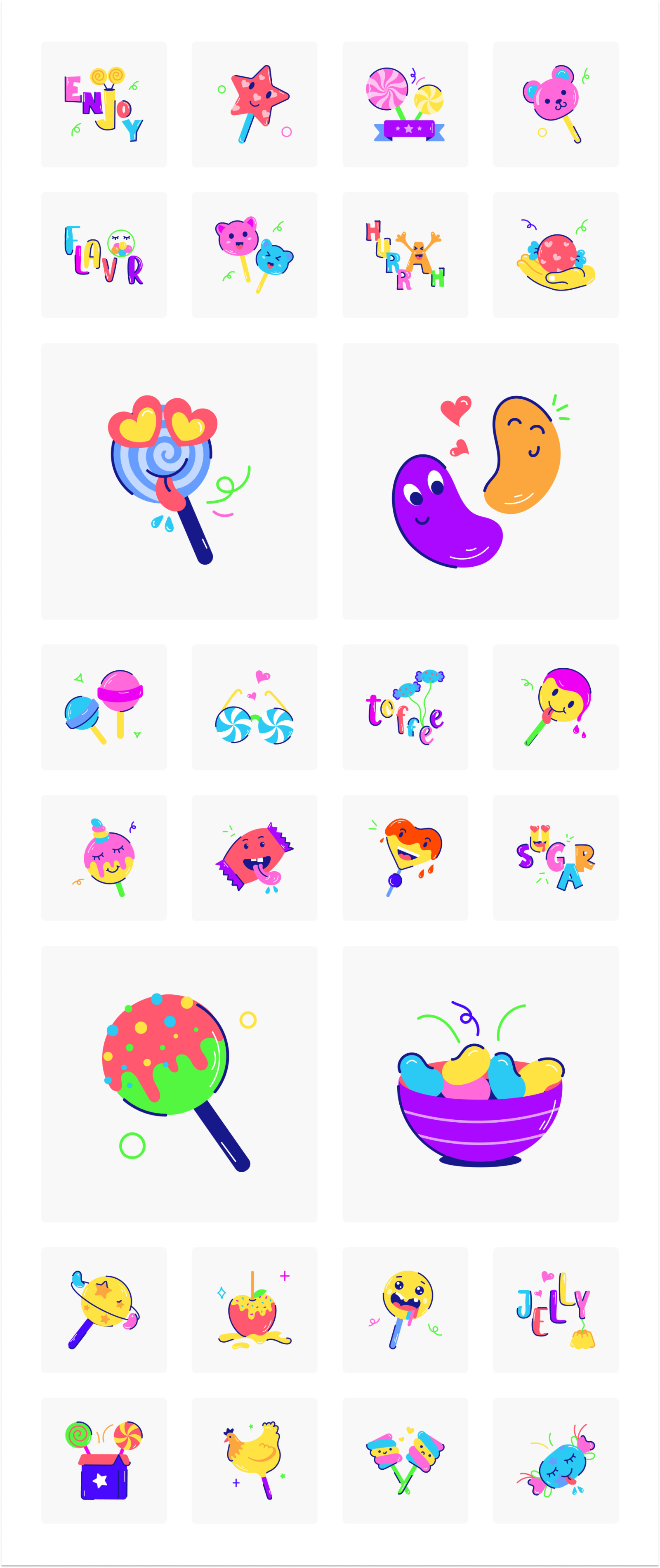 Animated Candy Stickers