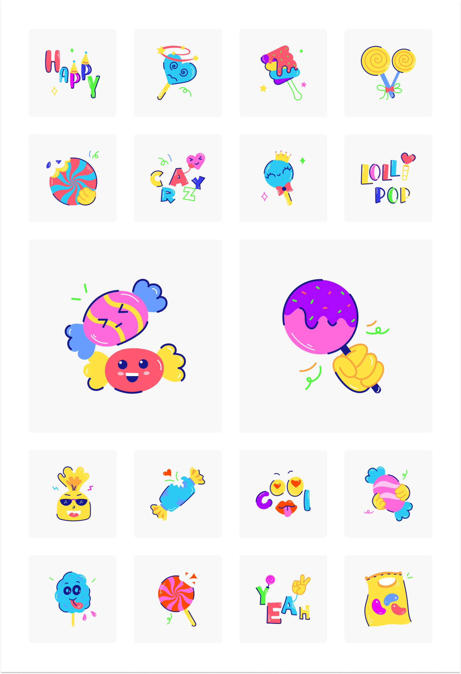 Animated Candy Stickers