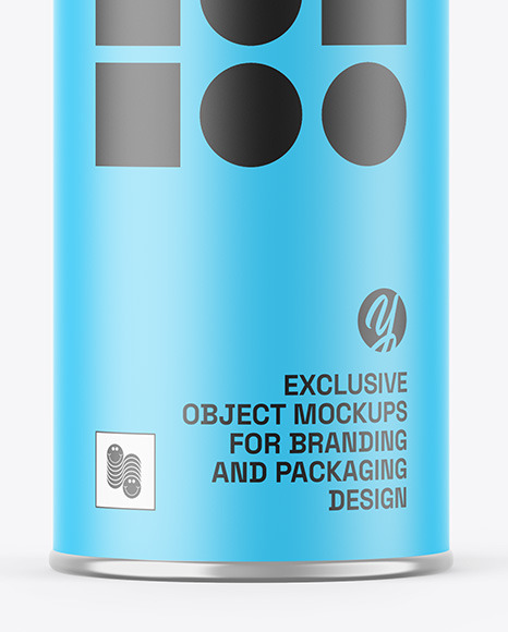 Tin Can W/ Matte Label Mockup