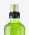 Green Plastic Bottle with Sport Cap Mockup