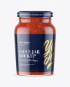 Clear Glass Jar with Meat Sauce Mockup