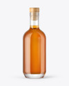 Whiskey Bottle with Wooden Cap Mockup