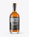 Whiskey Bottle with Wooden Cap Mockup