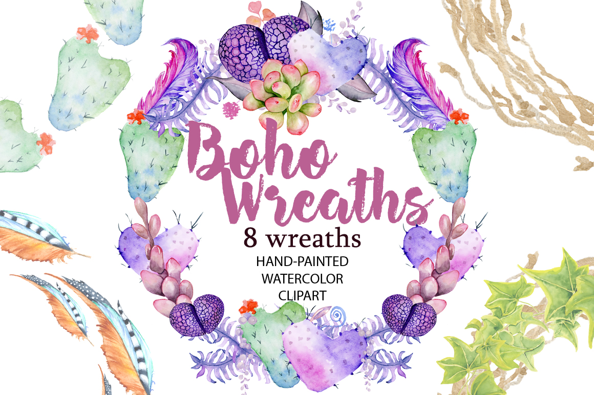 Boho Succulents and cactus Wreaths