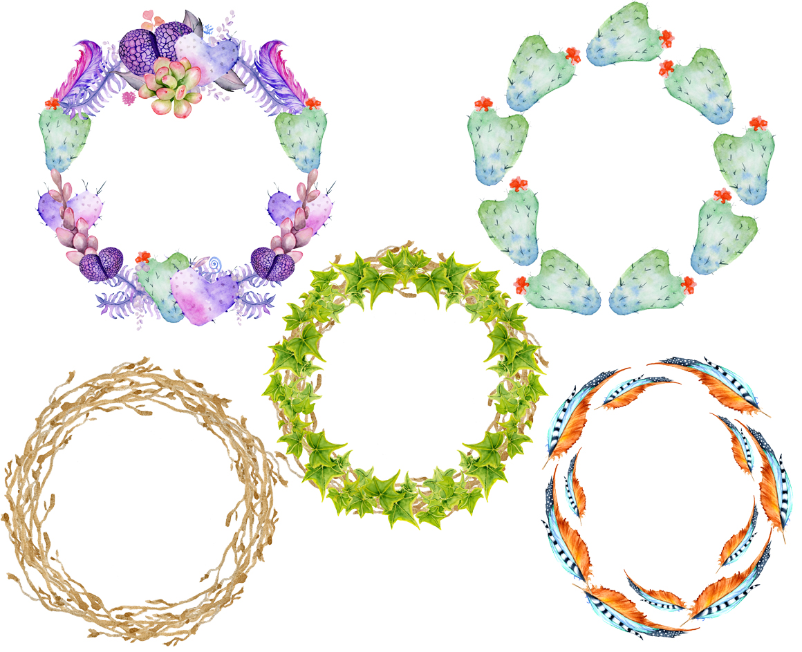 Boho Succulents and cactus Wreaths