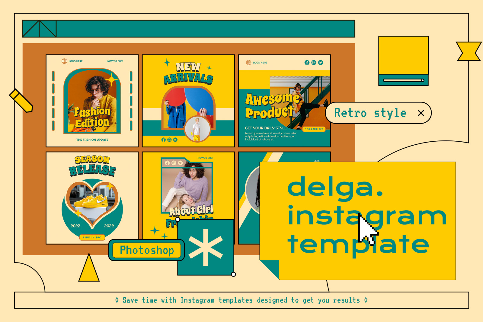 Delga Y2k Modern Instagram Templates