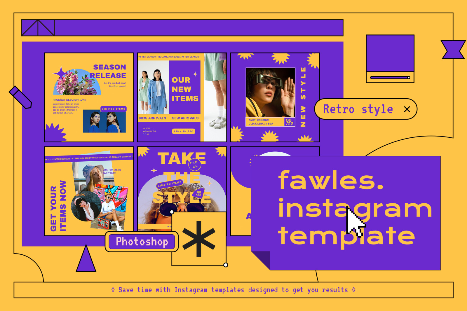 Fawles 90's Instagram Template Fawles 90's Instagram Template