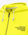 Women’s Full-Zip Hoodie Mockup - Half Side View