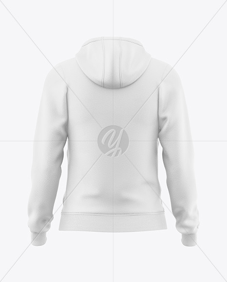 Women’s Full-Zip Hoodie Mockup - Back View