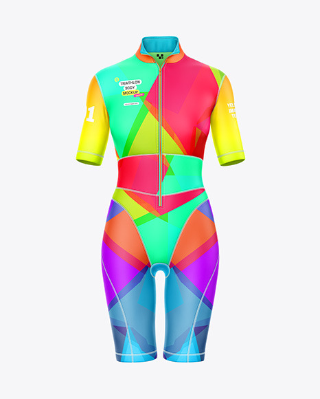 Women's Triathlon Bodysuit Mockup