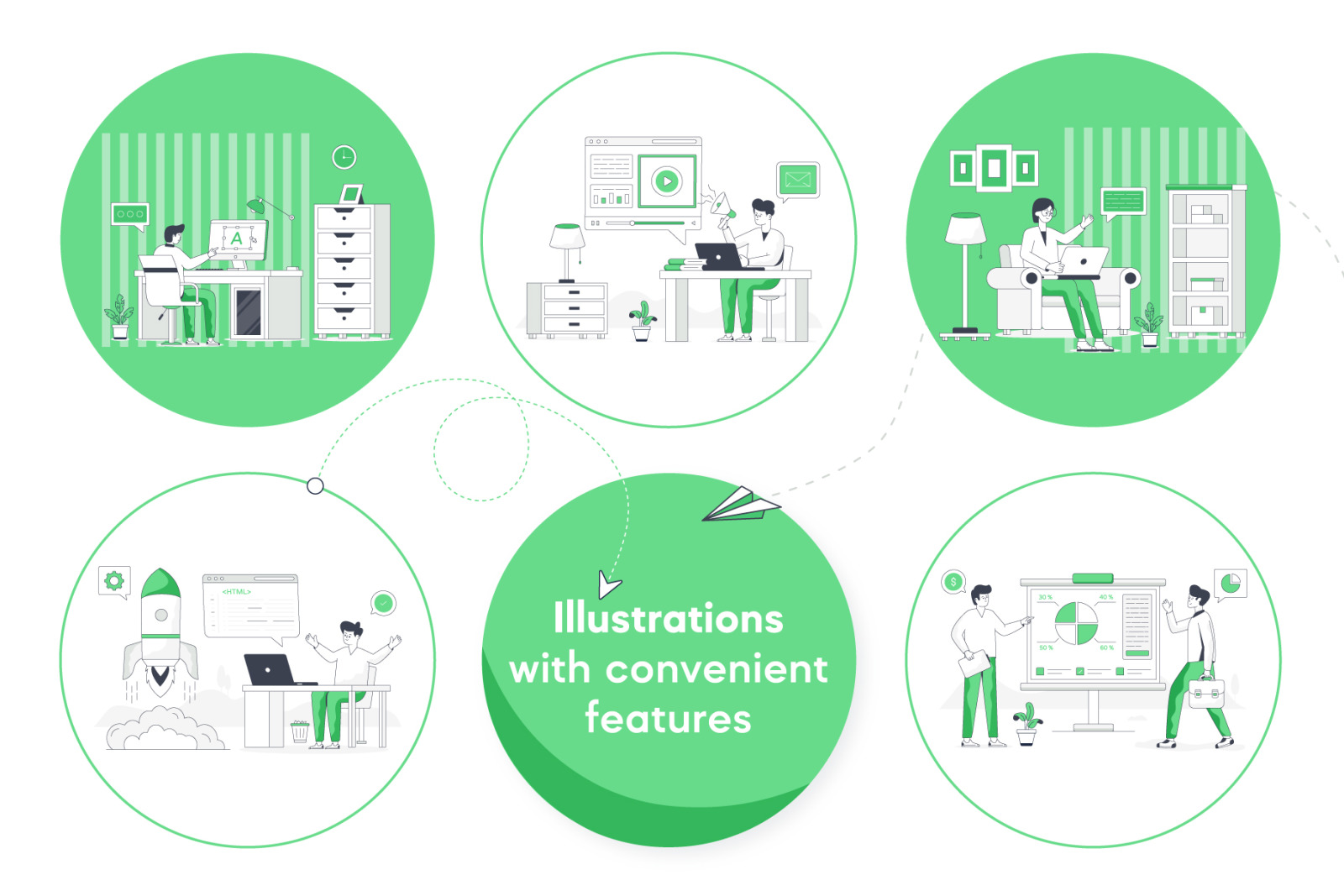 Flat Business Illustrations Flat Business Illustrations