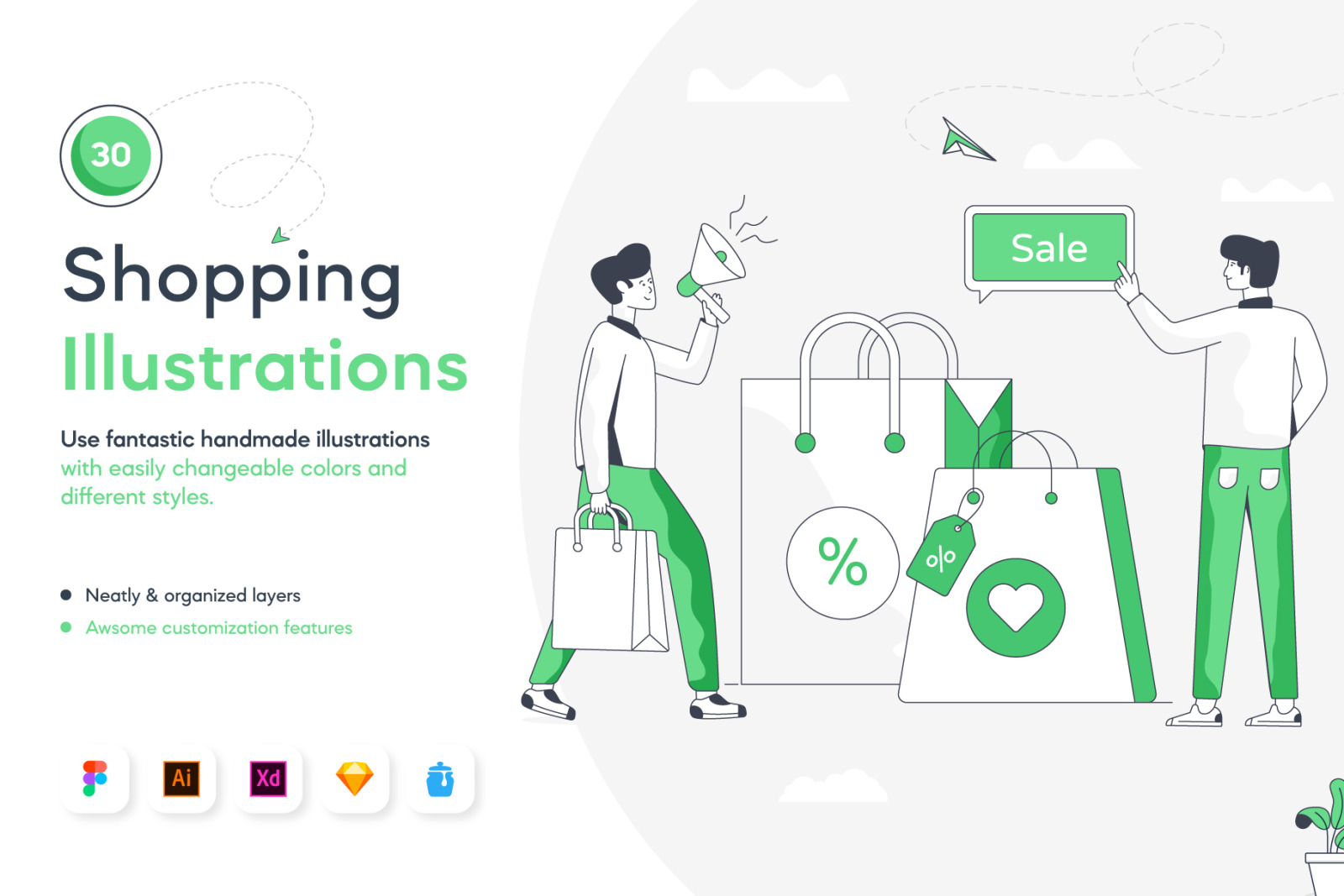 Shopping Illustration Set Shopping Illustration Set
