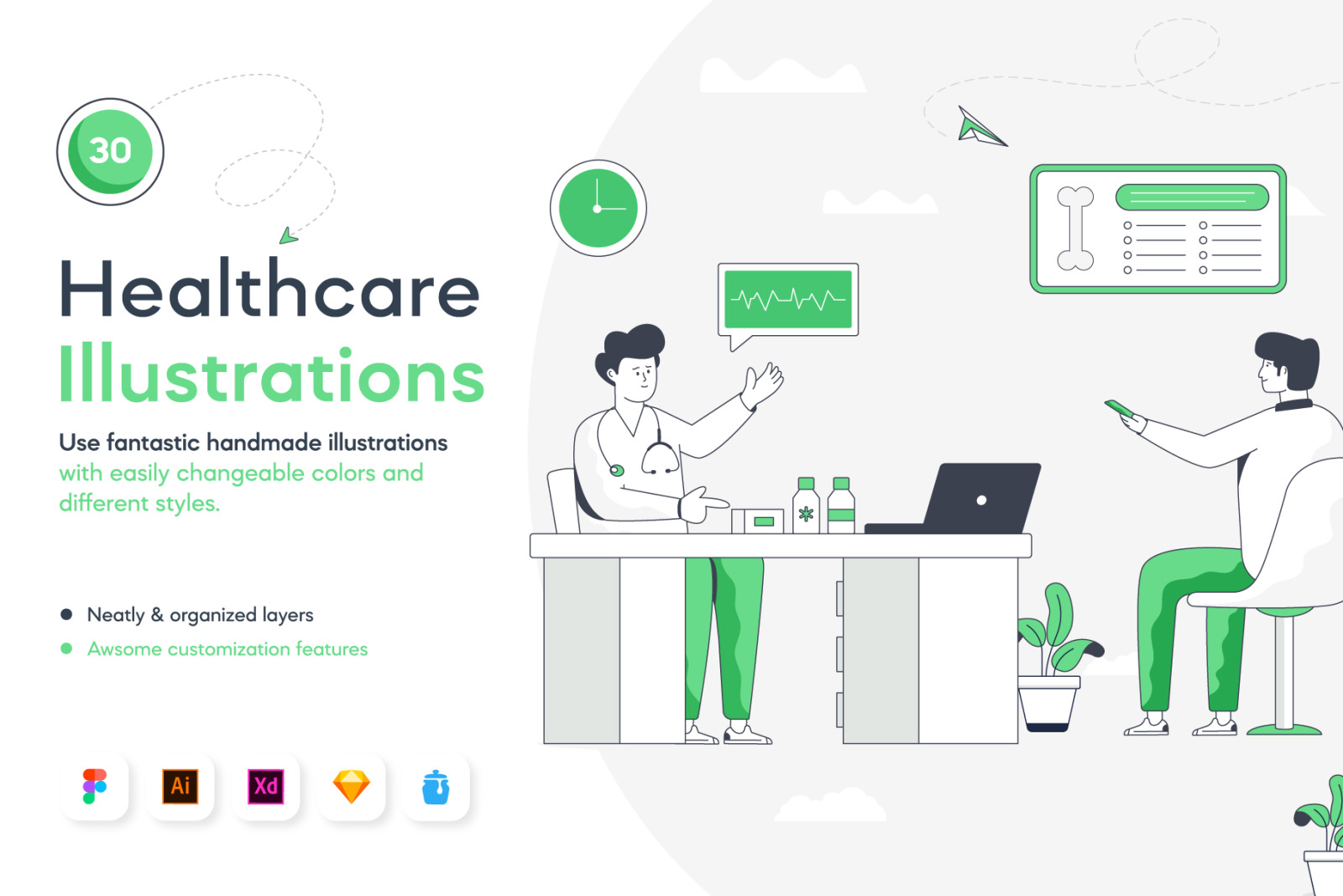 Healthcare Illustration Set