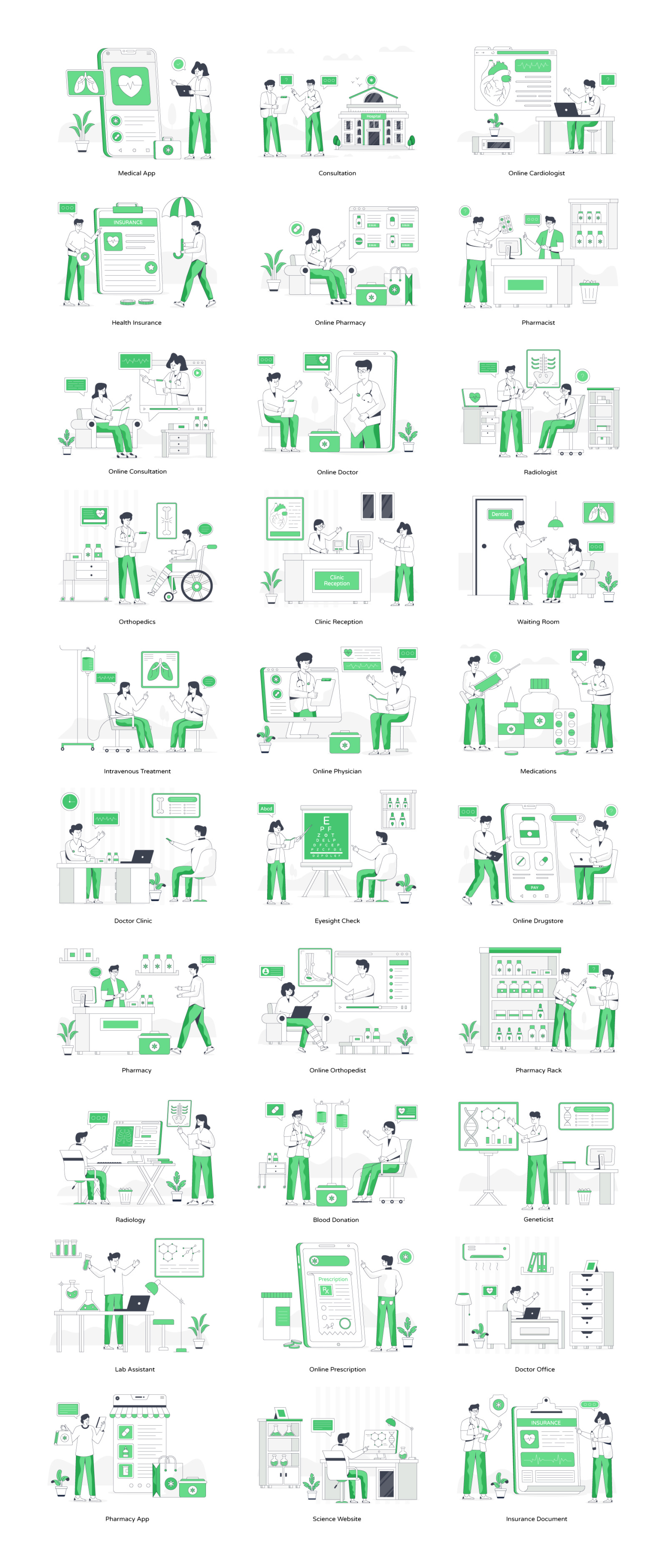 Healthcare Illustration Set