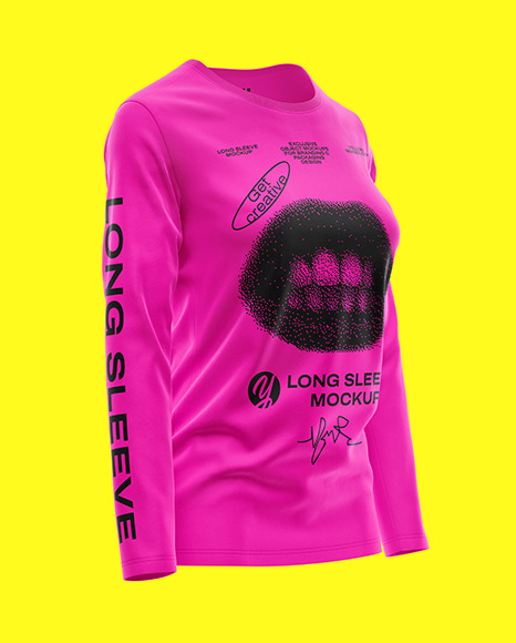 Women’s Long Sleeve T-Shirt Mockup