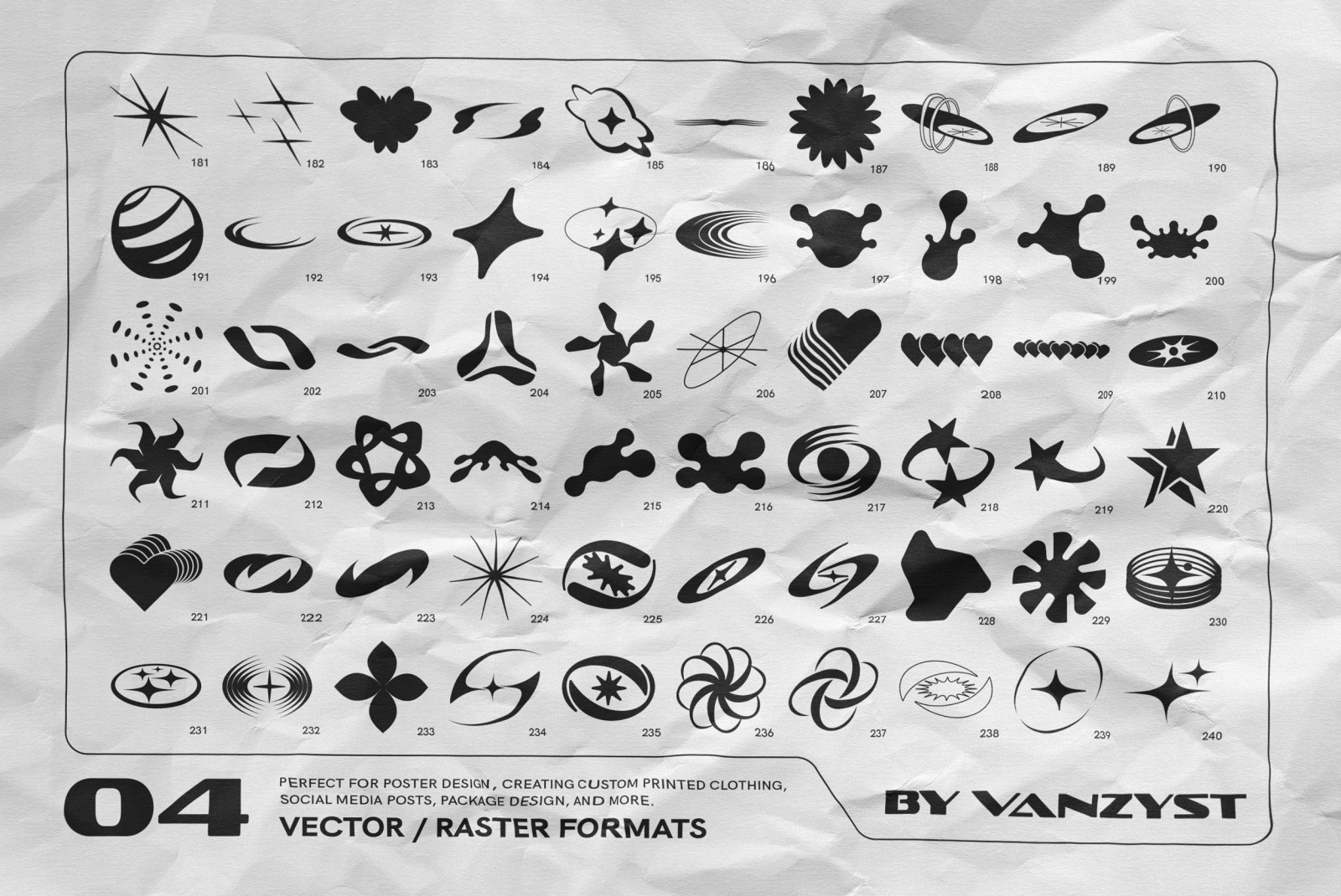 Y2K 327 Characters Halftones Shapes Y2K 327 Characters Halftones Shapes