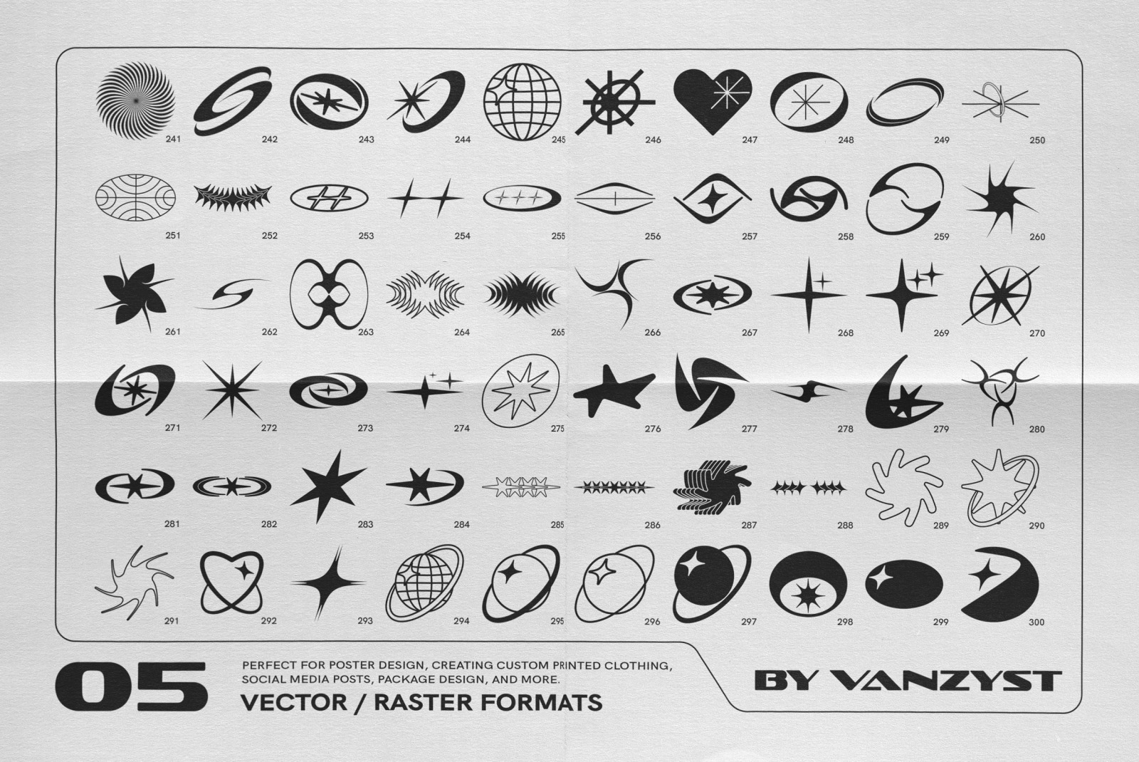 Y2K 327 Characters Halftones Shapes Y2K 327 Characters Halftones Shapes