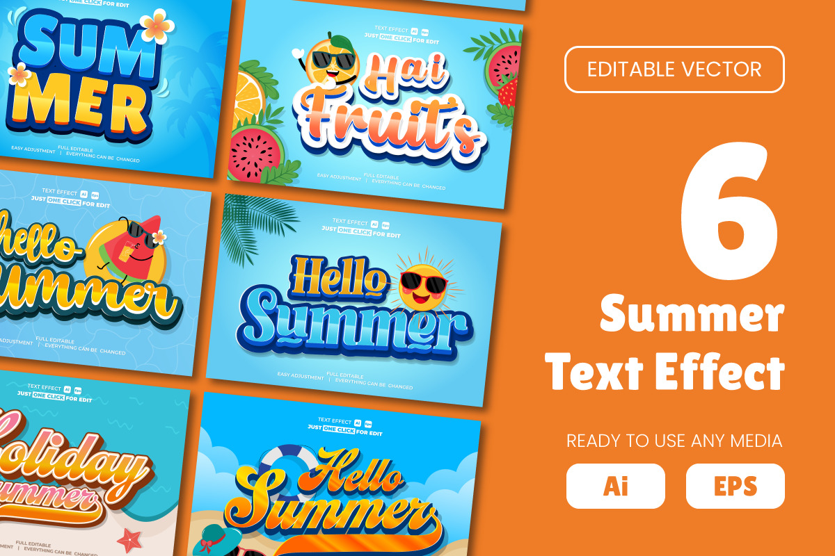 Summer Event Text Effect Editable Collection Vol 2