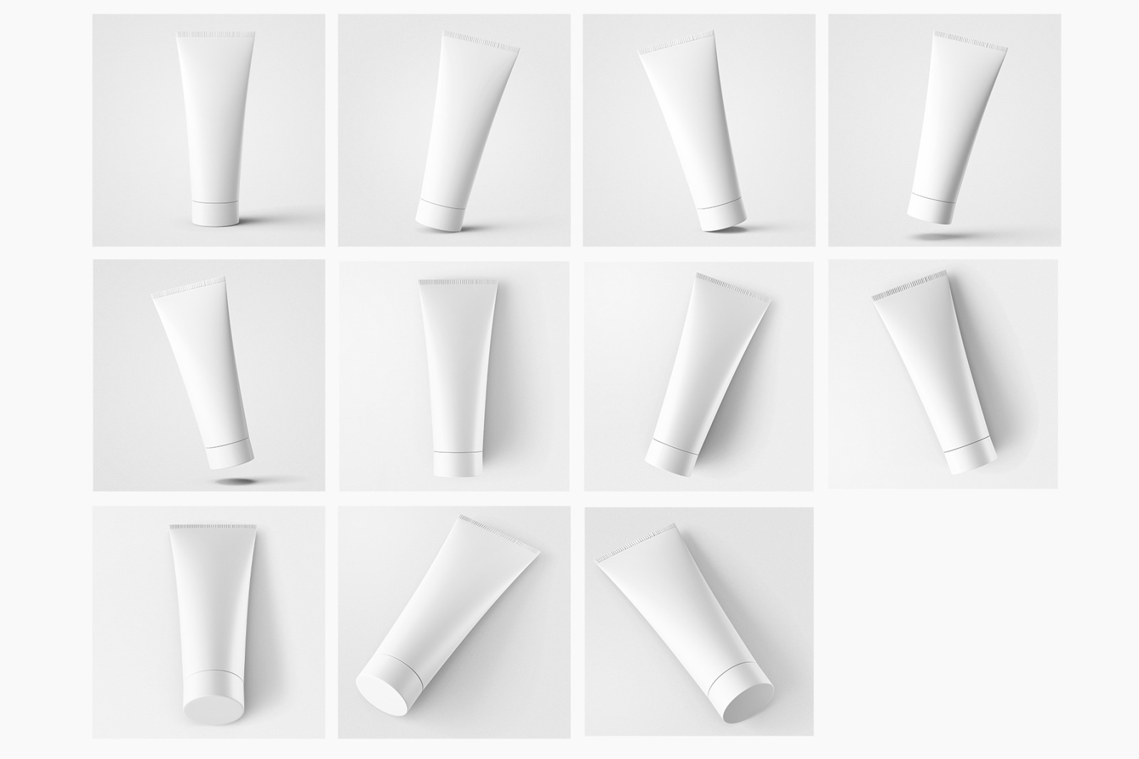Cosmetic Cream Tube 100ml Packaging PSD Mockup Pack Cosmetic Cream Tube 100ml Packaging PSD Mockup Pack