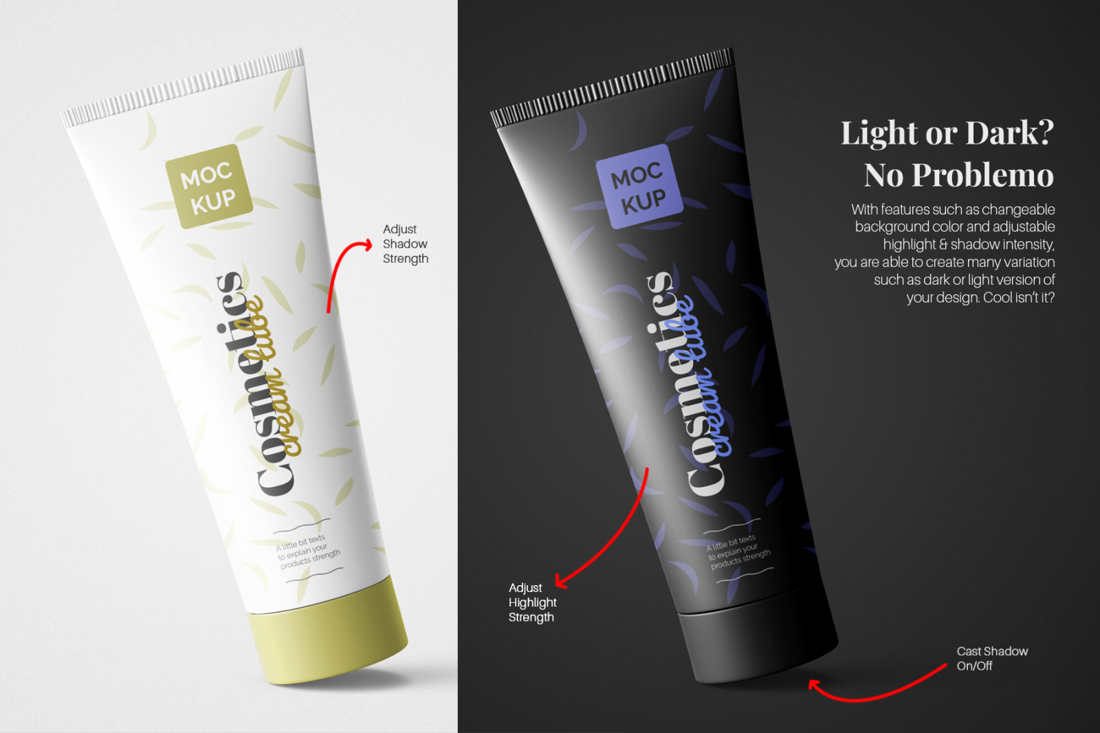 Cosmetic Cream Tube 100ml Packaging PSD Mockup Pack