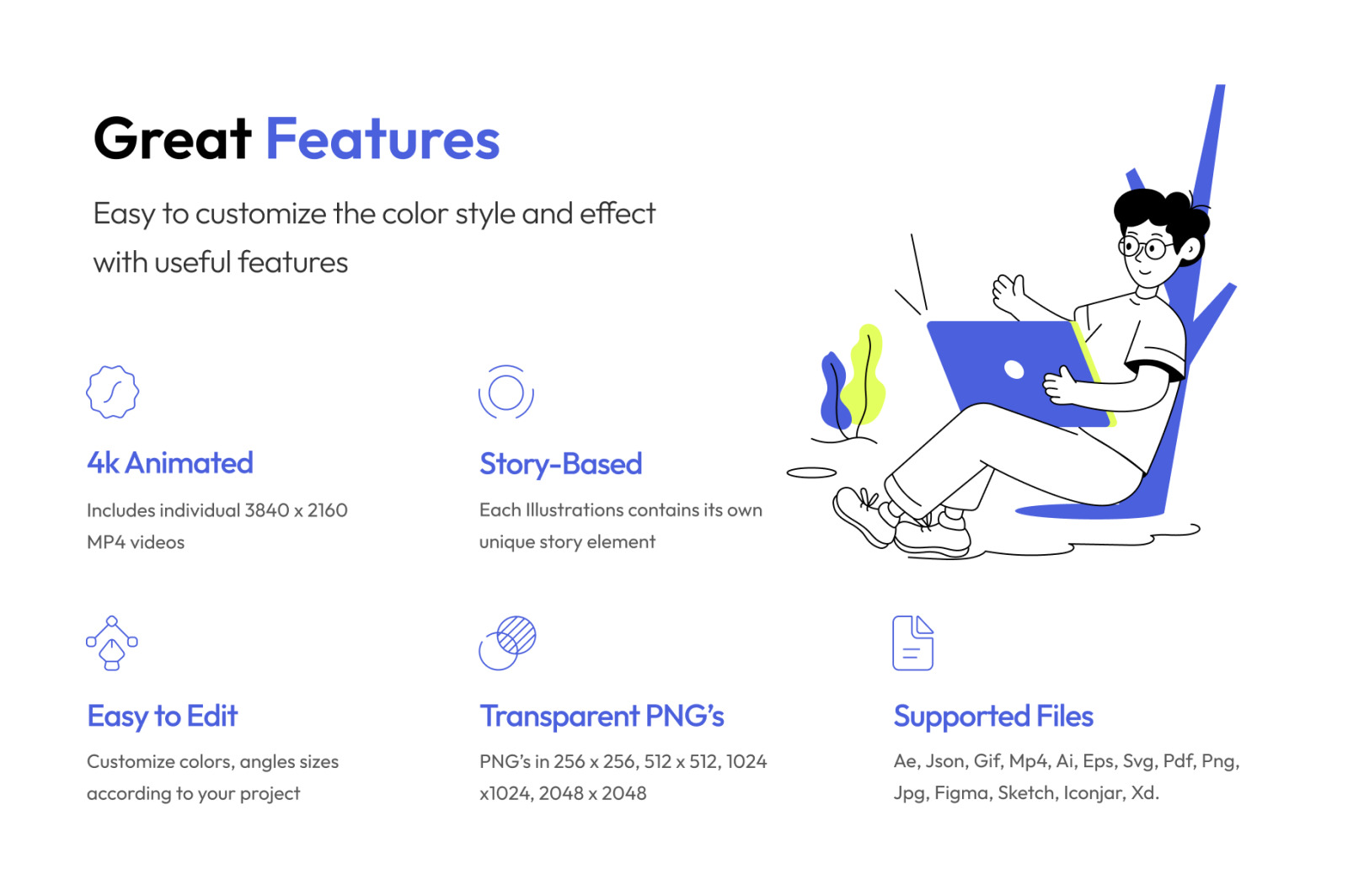 Animated Freelance Illustration Set Animated Freelance Illustration Set
