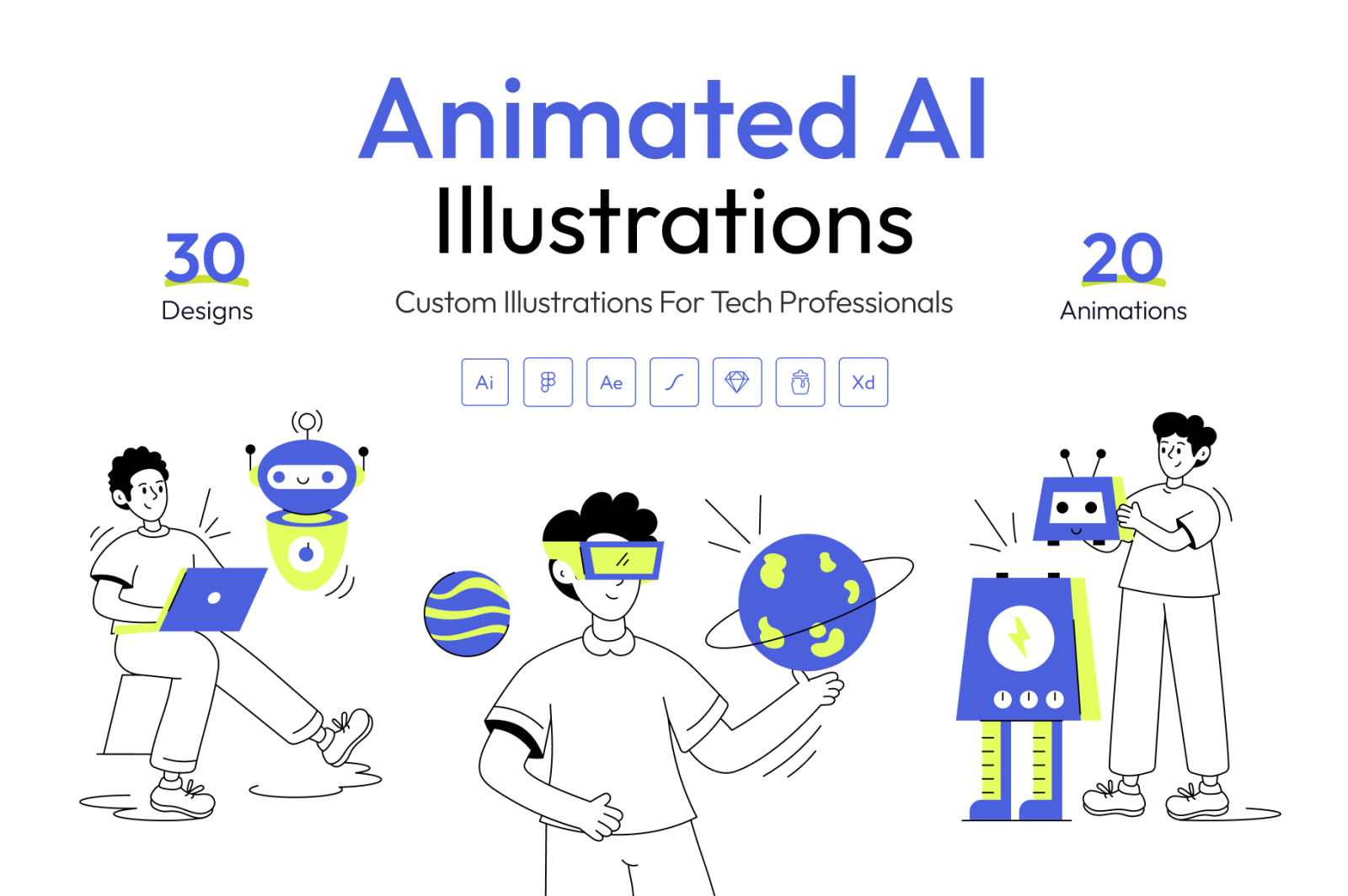 Animated AI Illustration Set