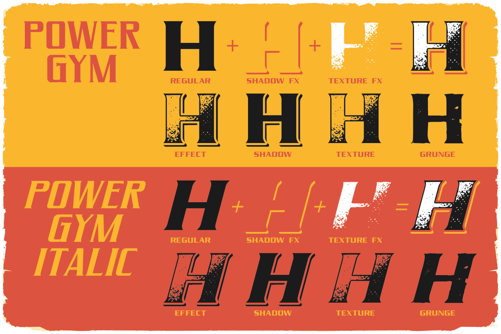 Power Gym Layered Font