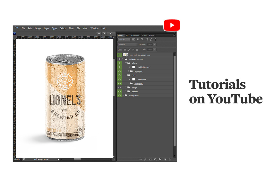 280ml Can Animated Mockup