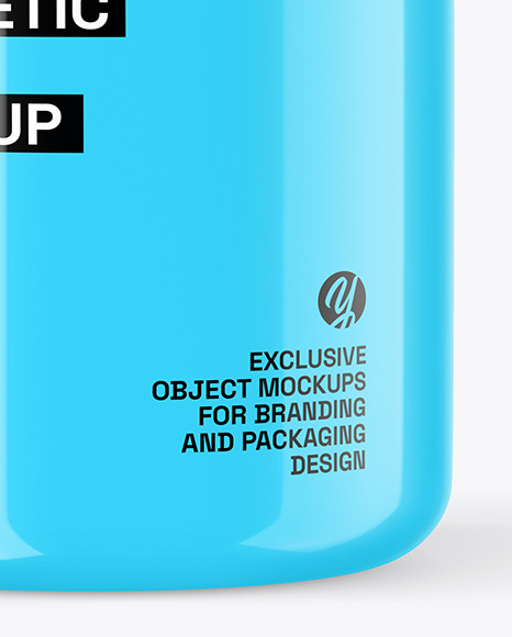 Glossy Cosmetic Jar Mockup