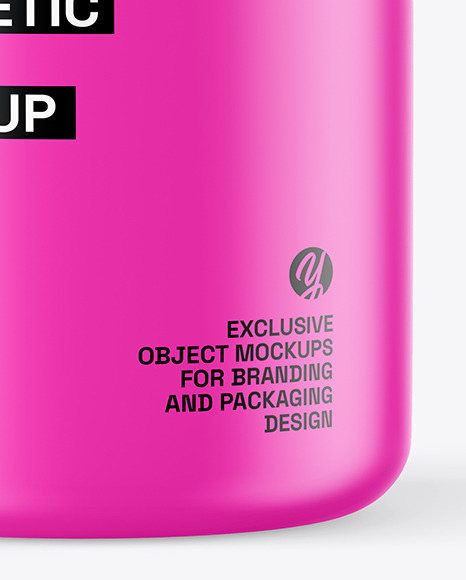 Matte Cosmetic Jar Mockup