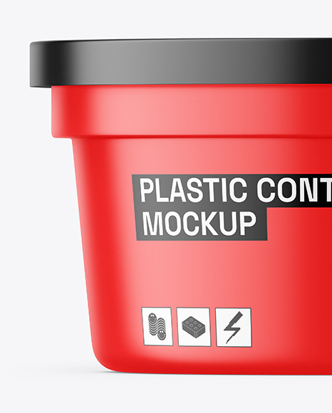 Matte Plastic Container Mockup