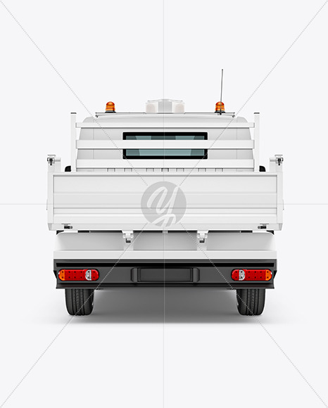 Tipper Truck Mockup - Back View