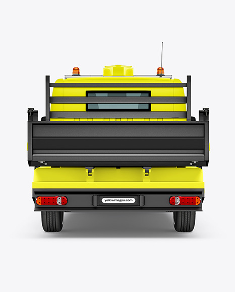 Tipper Truck Mockup - Back View