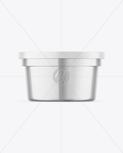 Glossy Metallic Container Mockup