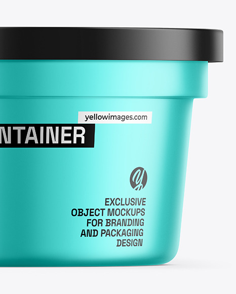 Matte Metallic Container Mockup