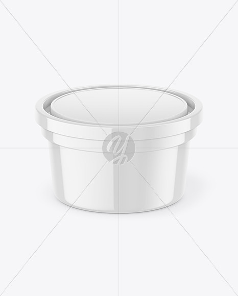 Glossy Plastic Container Mockup