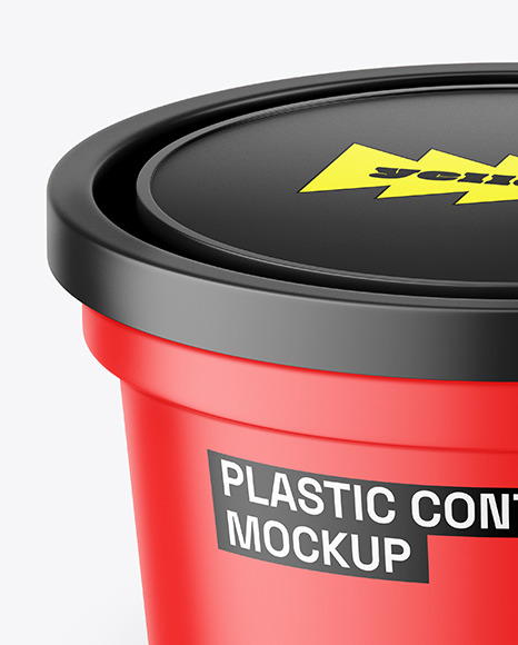 Matte Plastic Container Mockup