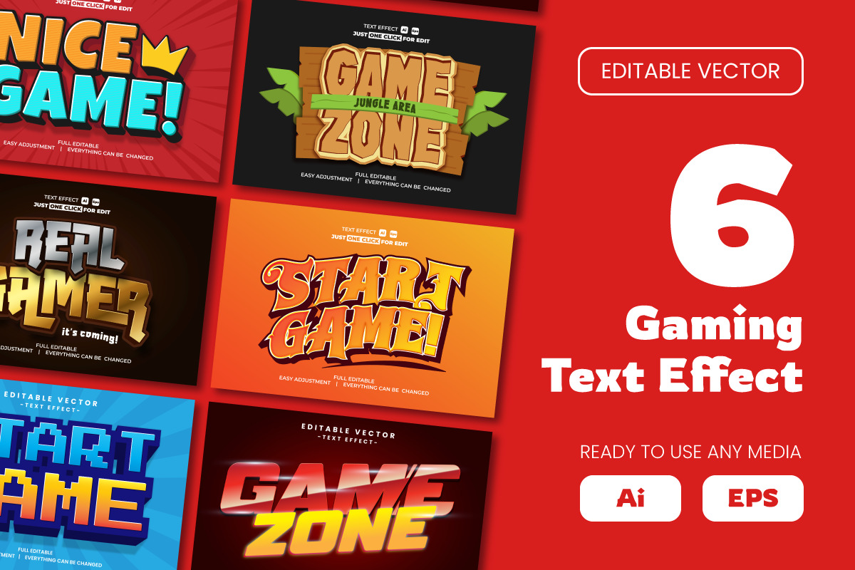 Game Event Text Effect Editable Collection Vol 2